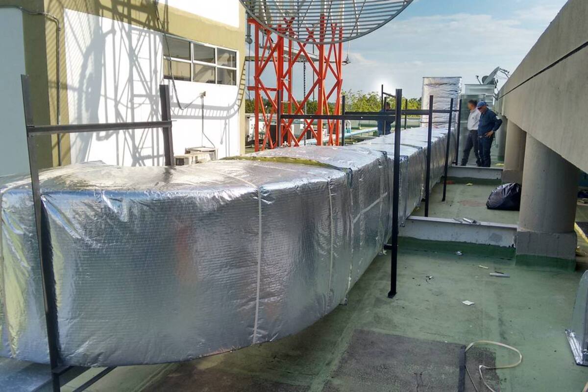 La concesión Aeropuertos de Oriente adelanta las obras de climatización del aeropuerto Yariguíes de Barrancabermeja. Hace parte del proyecto por el cual se invertirán $ 14.000 millones. (Foto: Suministrada/VANGUARDIA LIBERAL)
