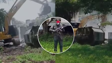 Eln habría obligado a operario a demoler antigua estación de Policía en zona rural de Tame