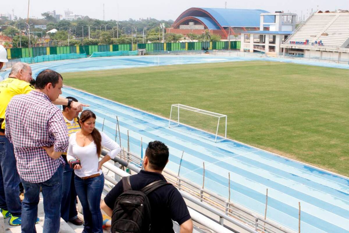 Avanza el plan de choque para las obras mínimas del estadio de Barrancabermeja. (Foto: Suministrada/VANGUARDIA LIBERAL)