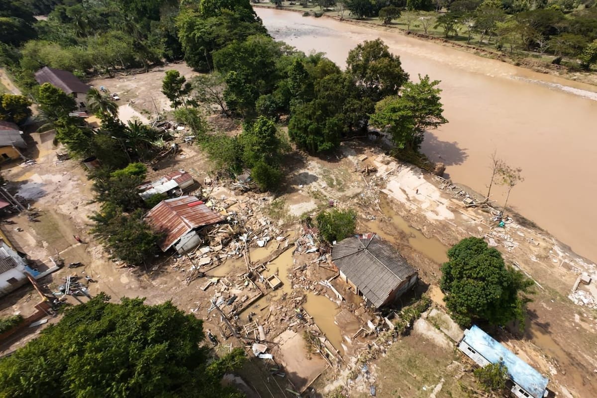 La creciente del río Lebrija destruyó casas y arrasó con cultivos y enseres de decenas de familias en la vereda Vanegas (Fotos suministradas / VANGUARDIA).