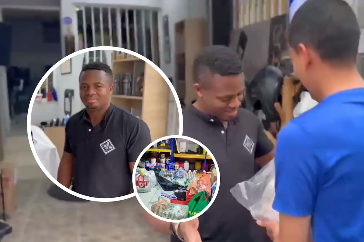 Desde Ibagué, el barbero oriundo de Quibdó impulsa una campaña en la que busca recolectar mercados y elementos de primera necesidad para sus paisanos afectados por el sismo. Foto: X @lafm