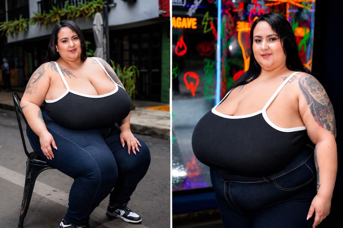 Emma Roose quedó presentada como “la colombiana con los senos más grandes” crédito sebasmorenooo/IG