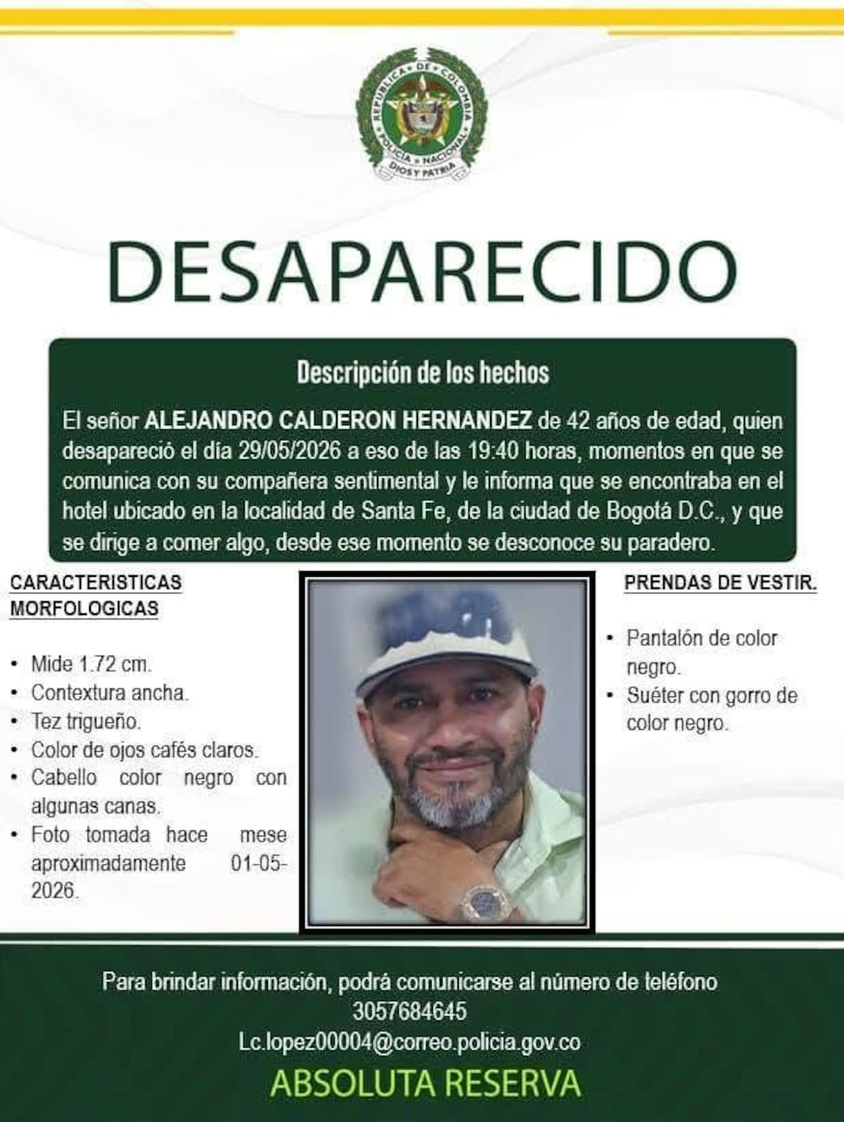 El extranjerto era buscado desde el 29 de mayo.