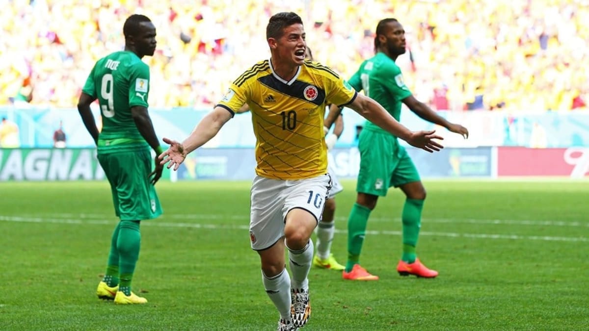 En Brasil 2014, Colombia derrotó 2-1 a Costa de Marfil en la segunda fecha de la fase de grupos. Foto: FCF
