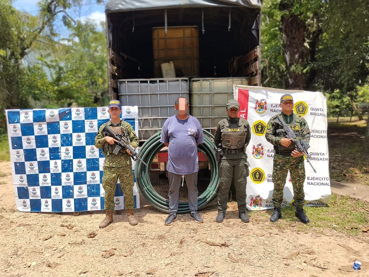 En Puerto Wilches fue capturado un hombre que transportaba ilegalmente 2.000 galones de combustible en un camión.