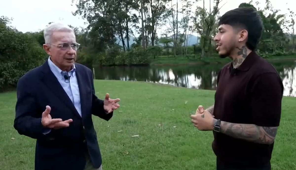 Así fue la charla de Westcol con Álvaro Uribe en su finca.
Foto: captura de video.