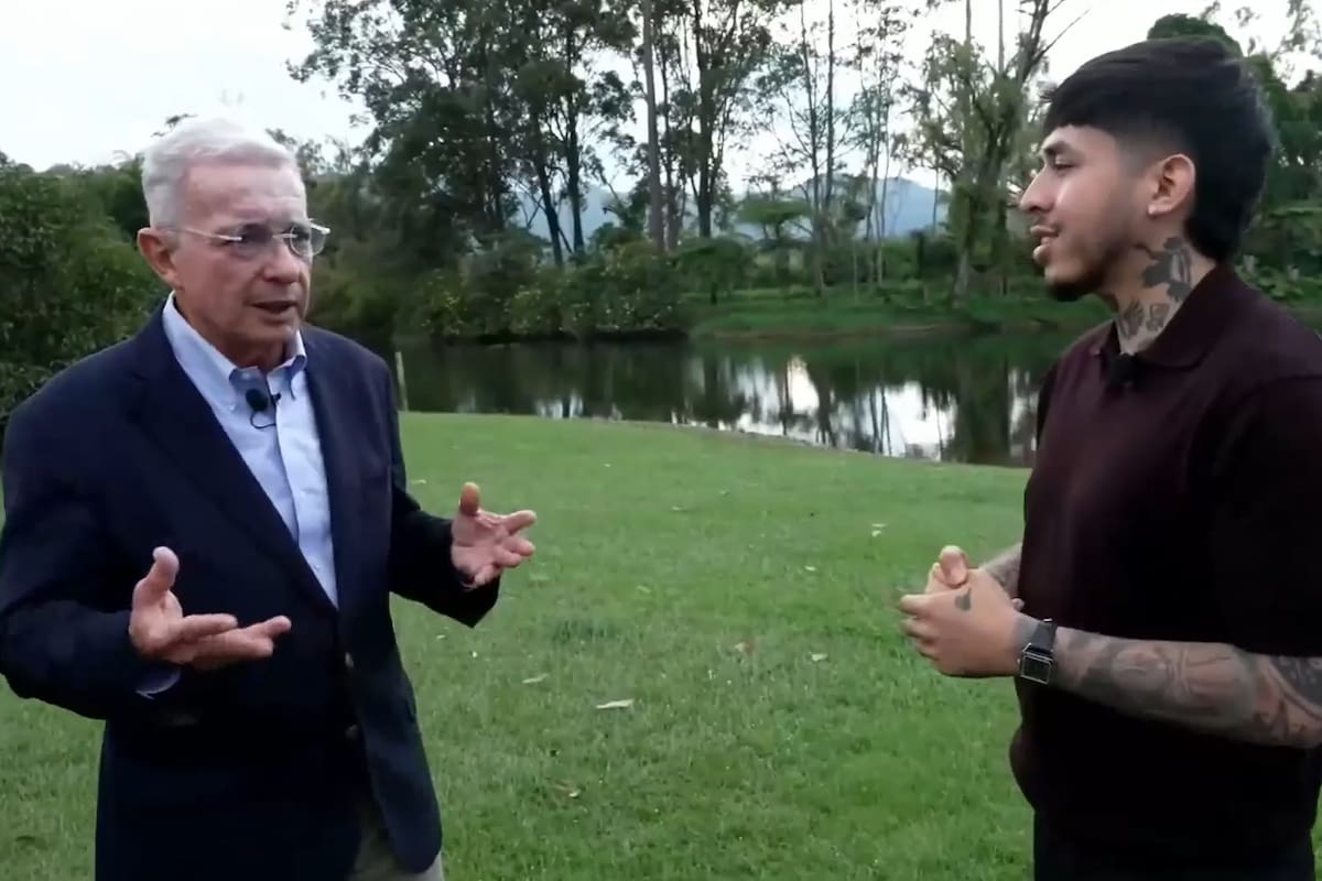 Así fue la charla de Westcol con Álvaro Uribe en su finca.
Foto: captura de video.