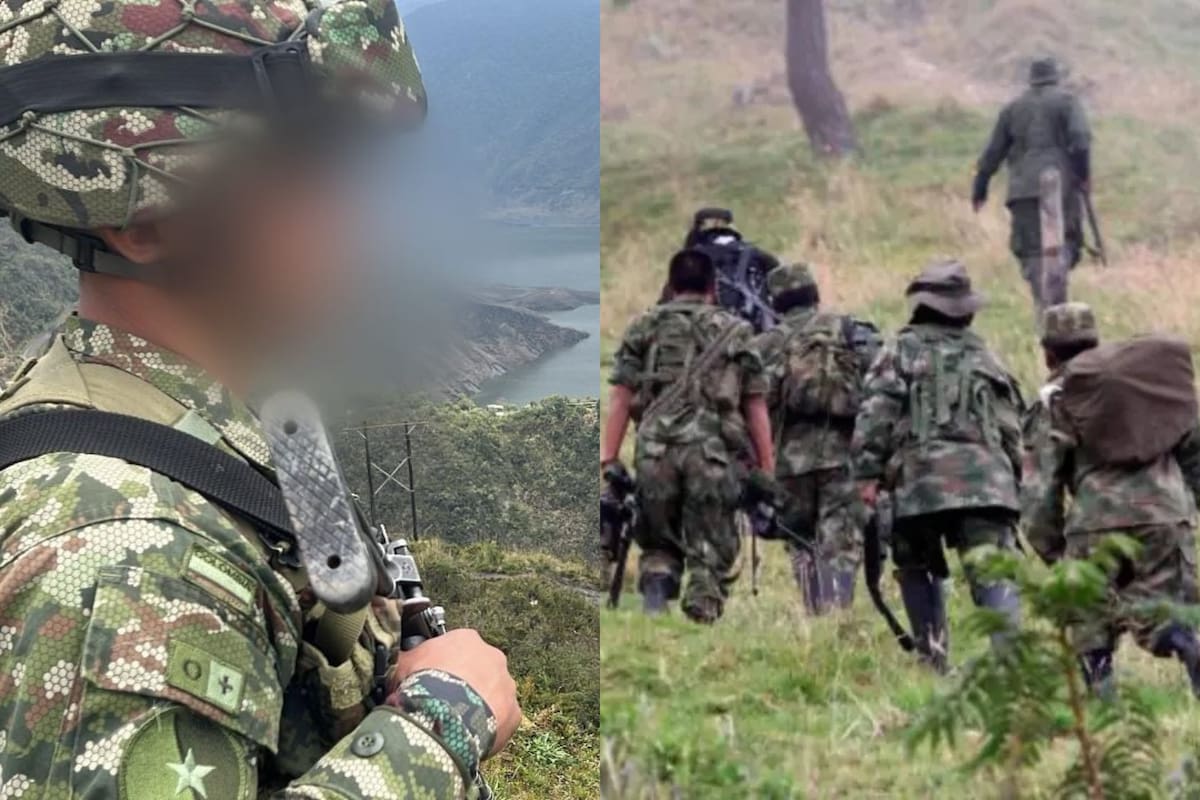 Los 16 integrantes de la Coordinadora Nacional Ejército Bolivariano se entregaron al Ejército en Tumaco, donde también fueron recuperados dos menores de edad y decomisado armamento. Imagen para ilustrar enfrentamientos entre el Ejército y disidencias de las Farc. // Fotos: Colprensa.