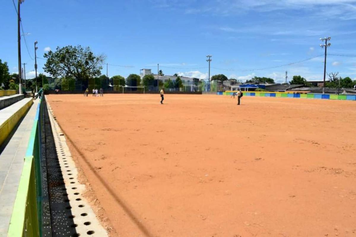 La cancha de fútbol del barrio Primero de Mayo es uno de los escenarios deportivos más importantes para el sector Nororiental de Barrancabermeja. (Foto: Suministrada/VANGUARDIA LIBERAL)