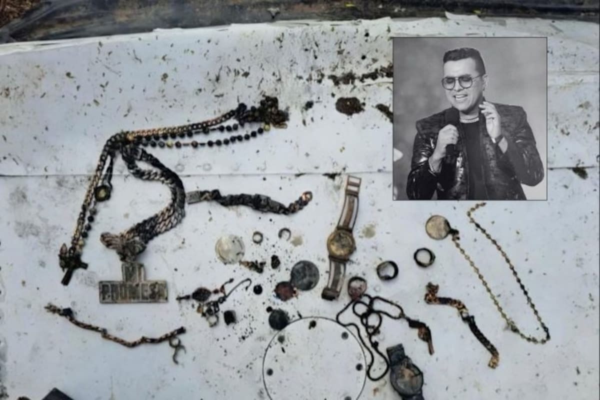 Entre los restos del avión encuentran las joyas de Yeison Jiménez