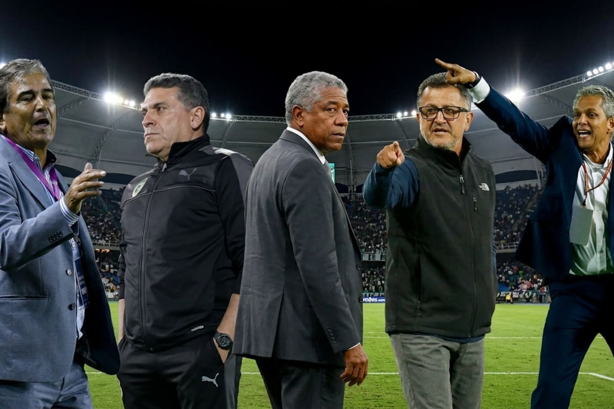 Los entrenadores colombianos que dirigieron en Mundiales. Foto: creada con IA.
