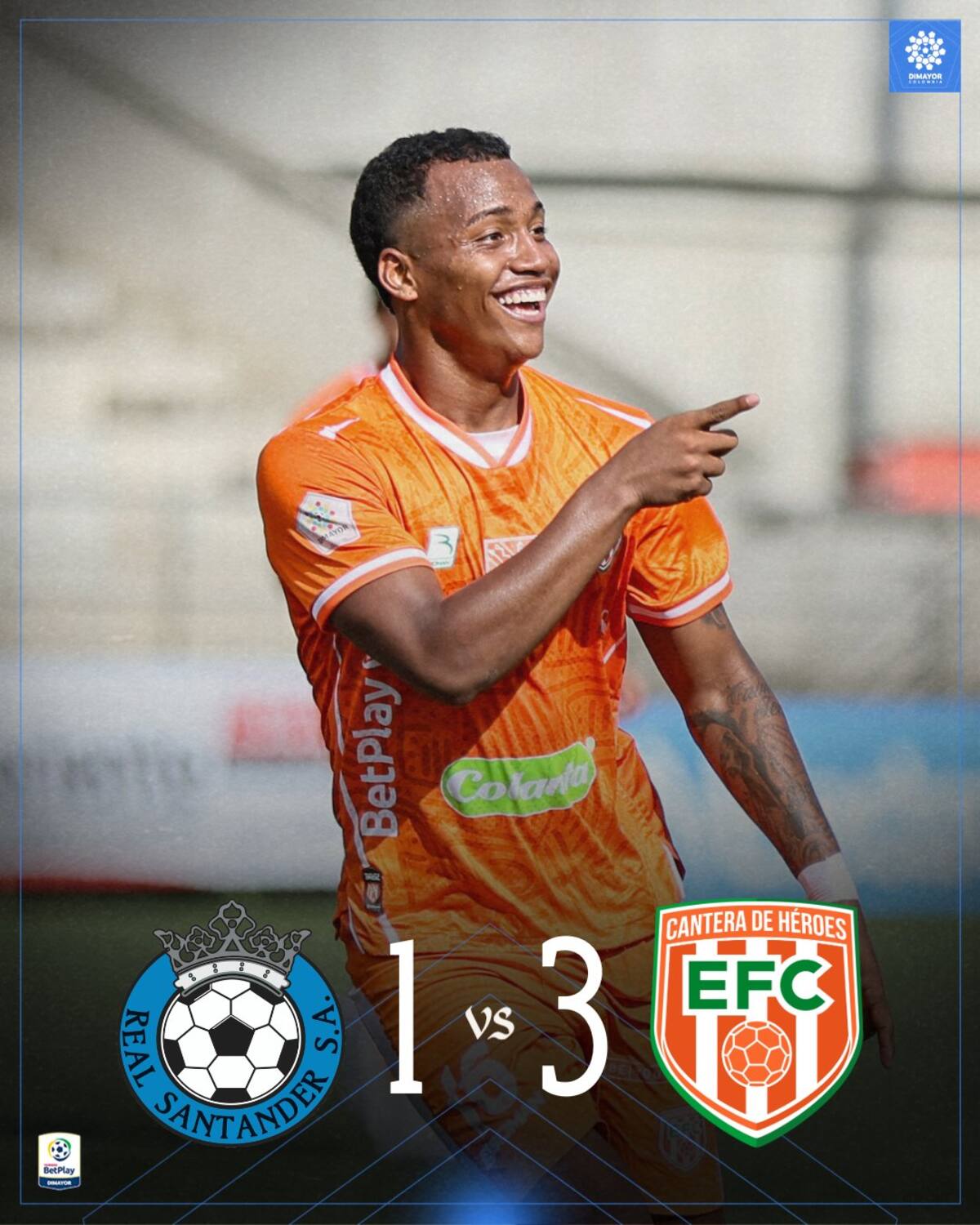 Envigado FC sumó tres puntos en Piedecuesta. Foto: Dimayor