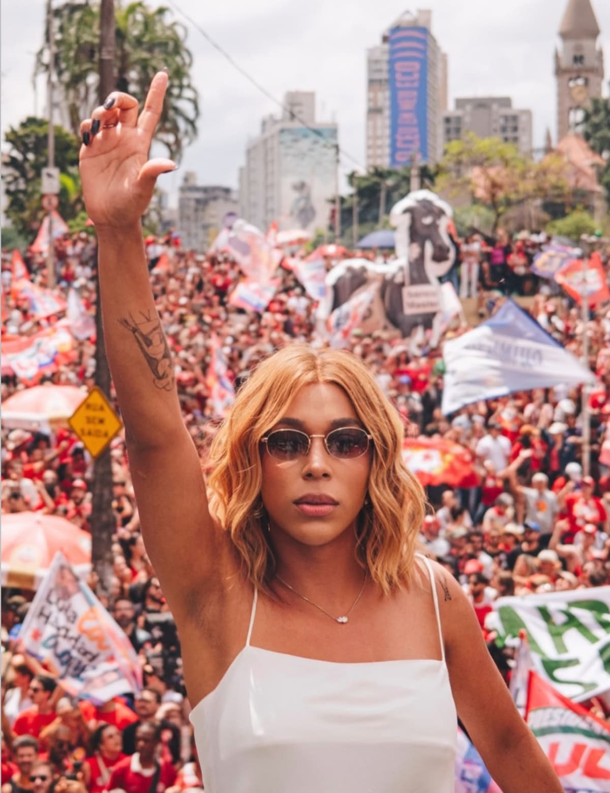 Erika Hilton es la primera mujer trans en presidir la Comisión de la Mujer de la Cámara de Diputados de Brasil. Foto tomada de: Ig.