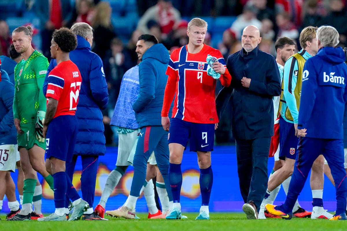 El futbolista noruego Erling Braut Haaland (c) tras un partido de la Liga de Naciones. //Foto, EFE: Cornelius Poppe