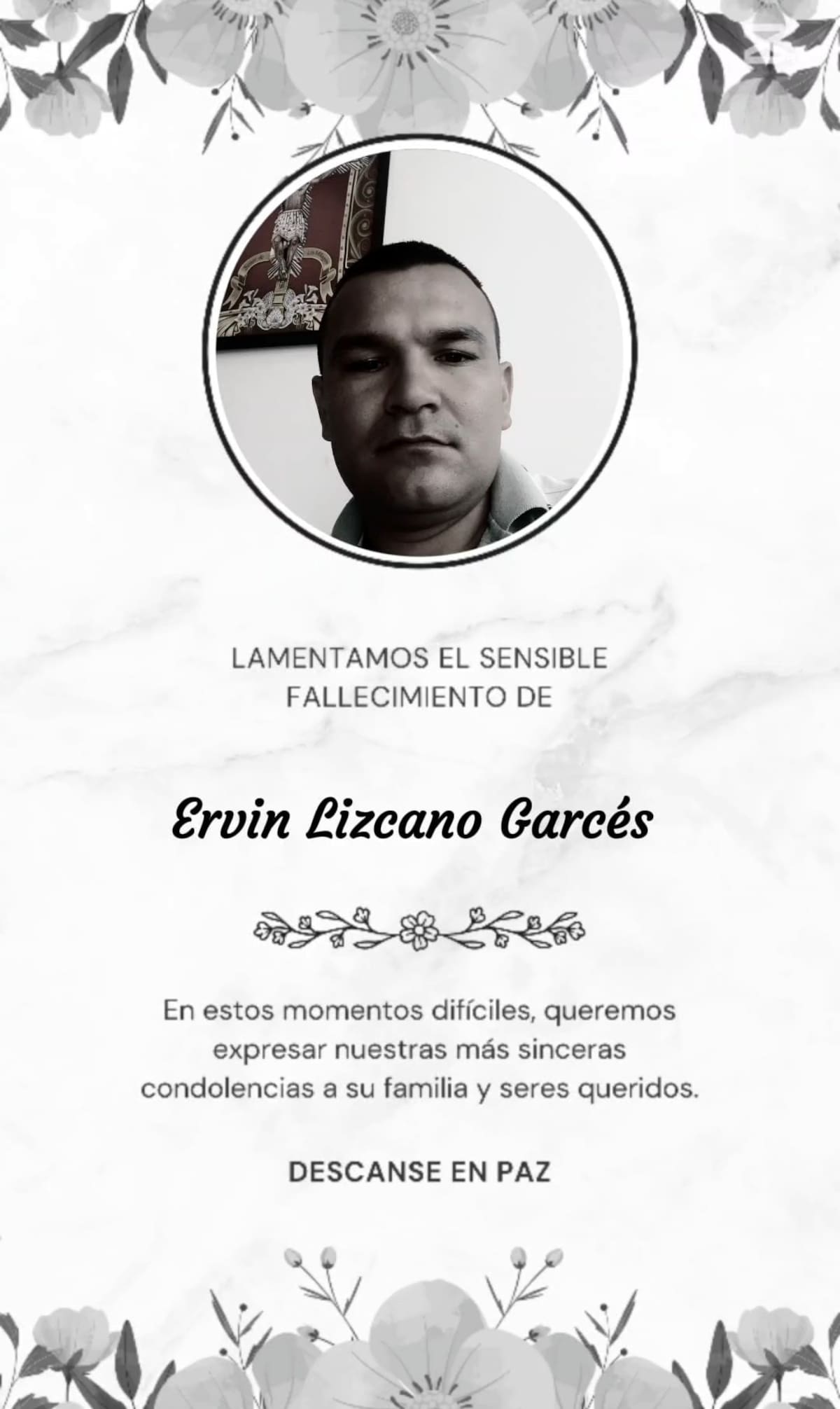 Ervin Lizcano Garcés.