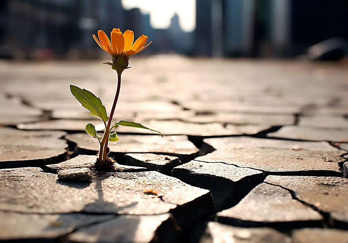 Florecer en la adversidad.