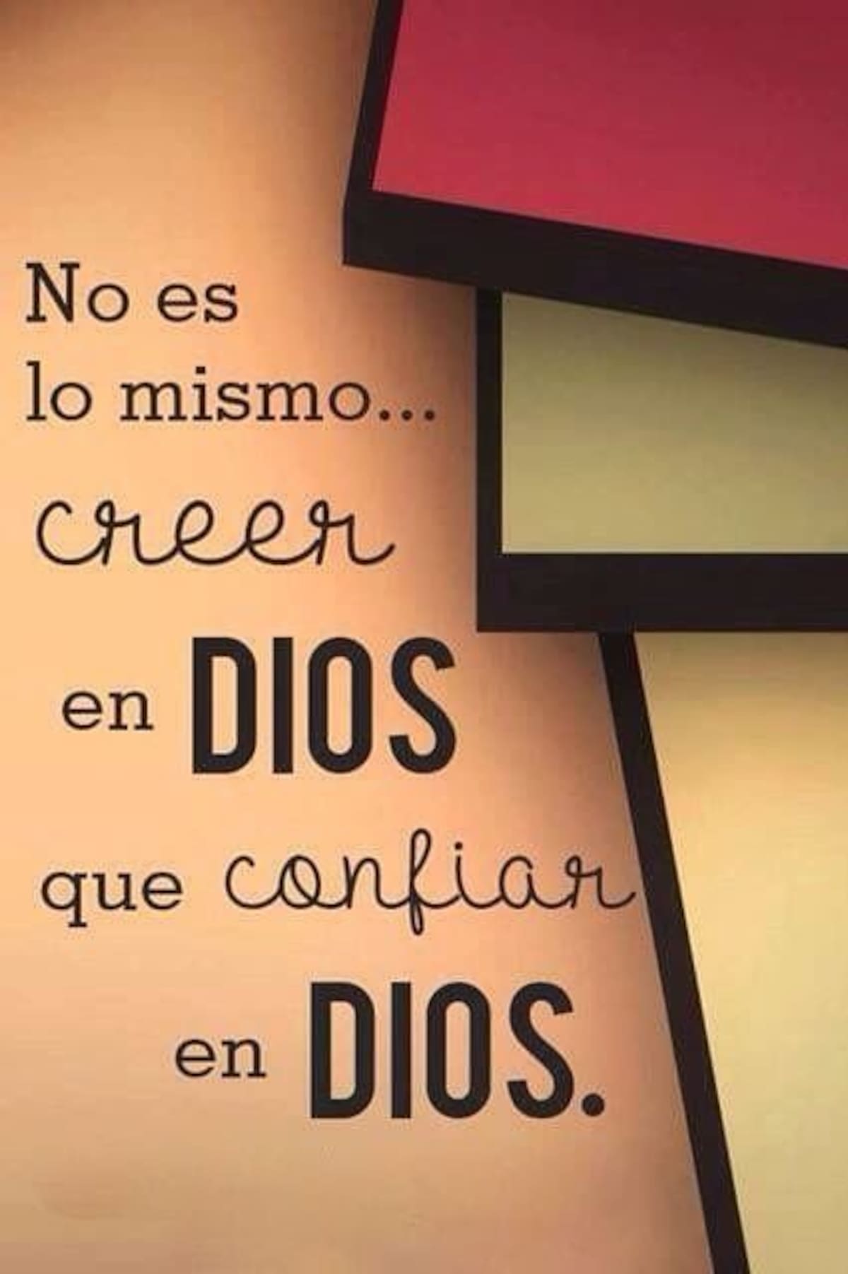 Confiar en el Señor.