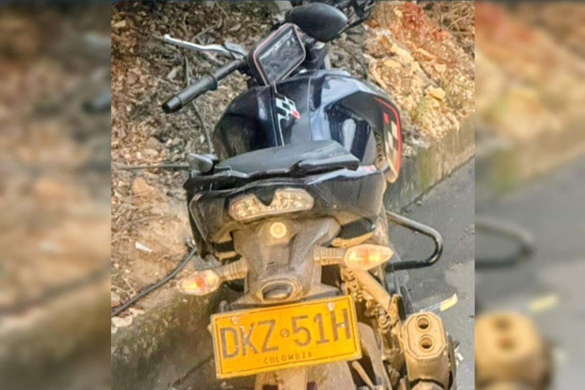 Esta era la motocicleta que conducía Jorge Ángel Salazar Castro al momento del accidente.