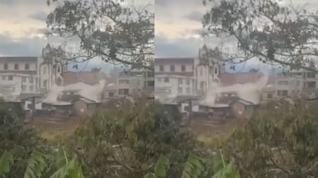 Atacan con drones cargados de explosivos la estación de Policía de El Tambo, Cauca: más de 20 detonaciones