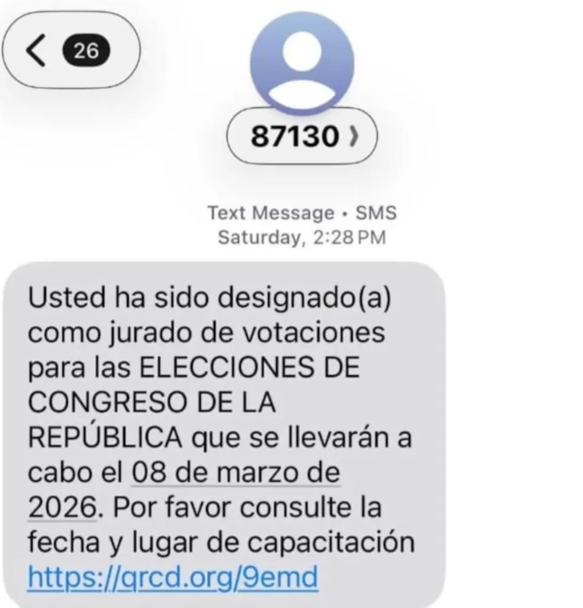 Cuidado con el SMS: la estafa que suplanta avisos de jurados para las elecciones