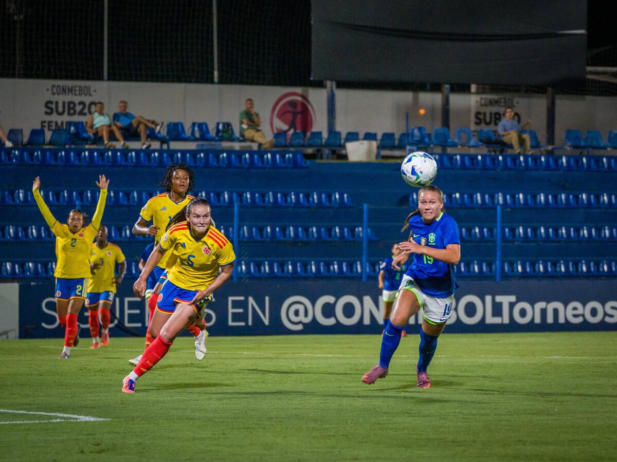 Estas son las cuentas de la selección Colombia Sub-20 para clasificar al Mundial tras caer con Brasil. Foto: @CONMEBOLtorneos