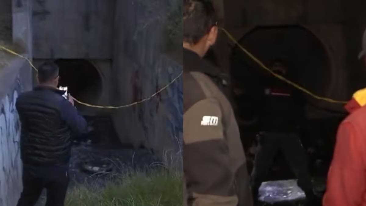 Este es el momento en el que inspeccionan la alcantarilla del sitio. Foto: X @CityNoticiasTv