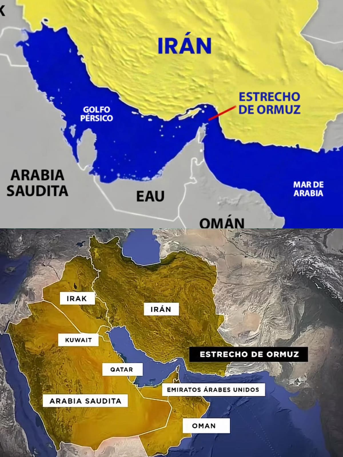 Trump amenaza a Irán por posible cierre del estrecho de Ormuz.