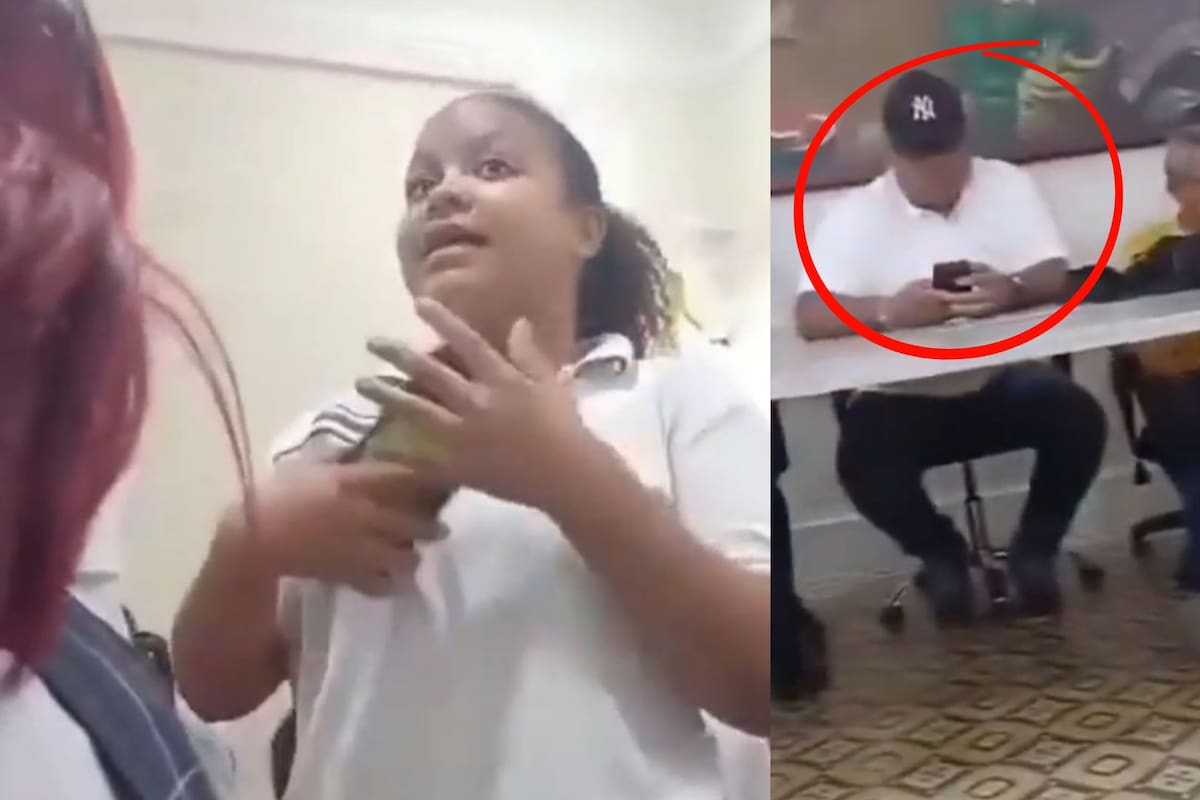 El hecho ocurre en una reunión sobre problemas en una institución educativa del municipio. Captura de video