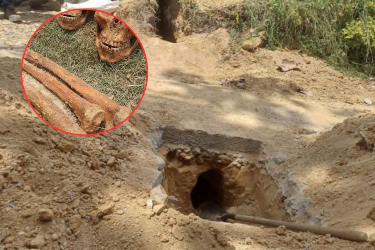 Excavaban para instalar un gasoducto y encontraron restos óseos de dos personas en Piedecuesta
