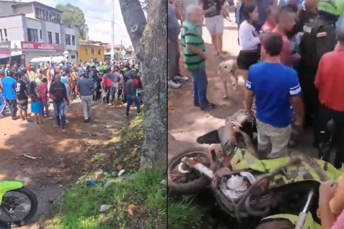 Explosión contra patrulla dejó dos policías heridos en Popayán. | Foto: Captura tomada de Video.