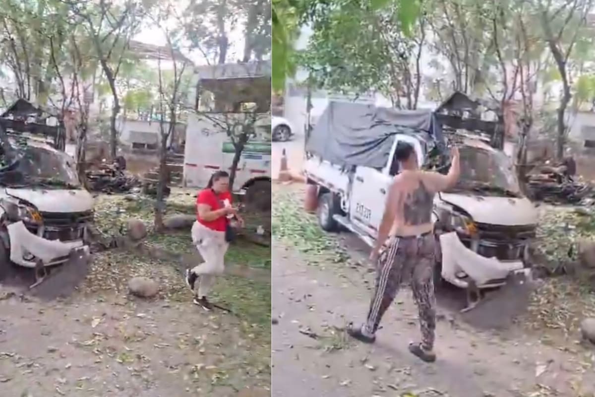 Una explosión en el sector de Escobal, en Cúcuta, dejó tres personas heridas este martes. La detonación ocurrió cerca del puente internacional Francisco de Paula Santander, en la frontera. Captura de video, difundido en las redes sociales // X.