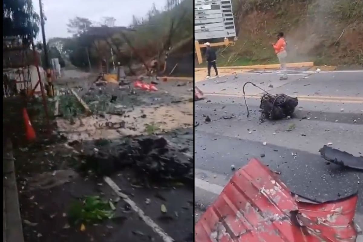 Explosión en el peaje de El Bordo deja tres heridos y obliga a cerrar la vía Panamericana. | Foto: Captura tomada de video, Vanguardia