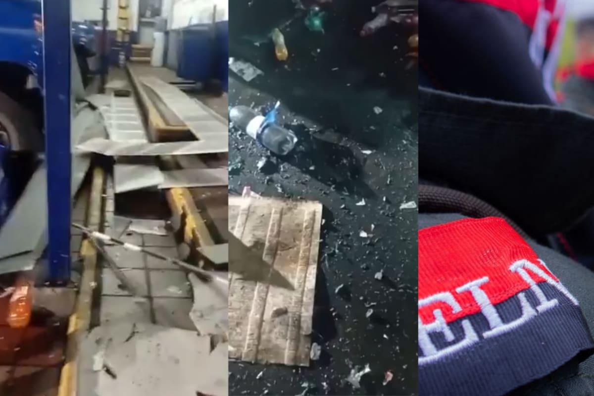 La explosión causó daños en la infraestructura de la planta de Postobón, en Popayán. Las autoridades adelantan las investigaciones para esclarecer lo ocurrido. Fotos tomadas de // Captura de videos.