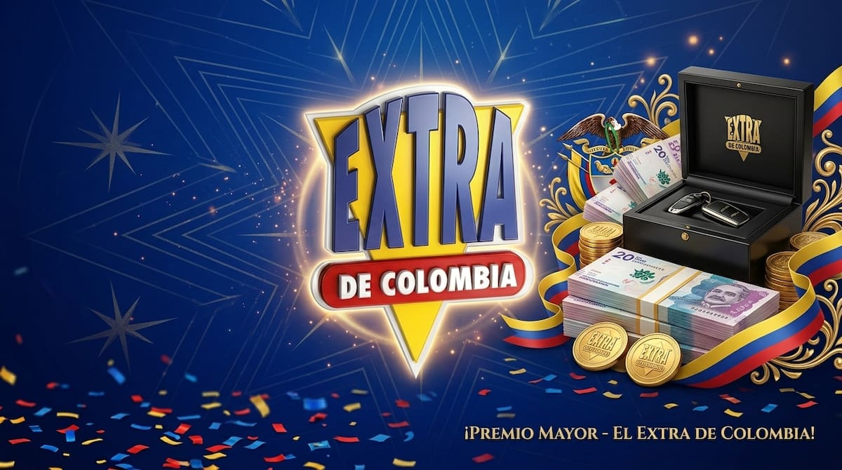 Estos son los números y series ganadoras del premio mayor y los principales premios secos del Extra de Colombia.