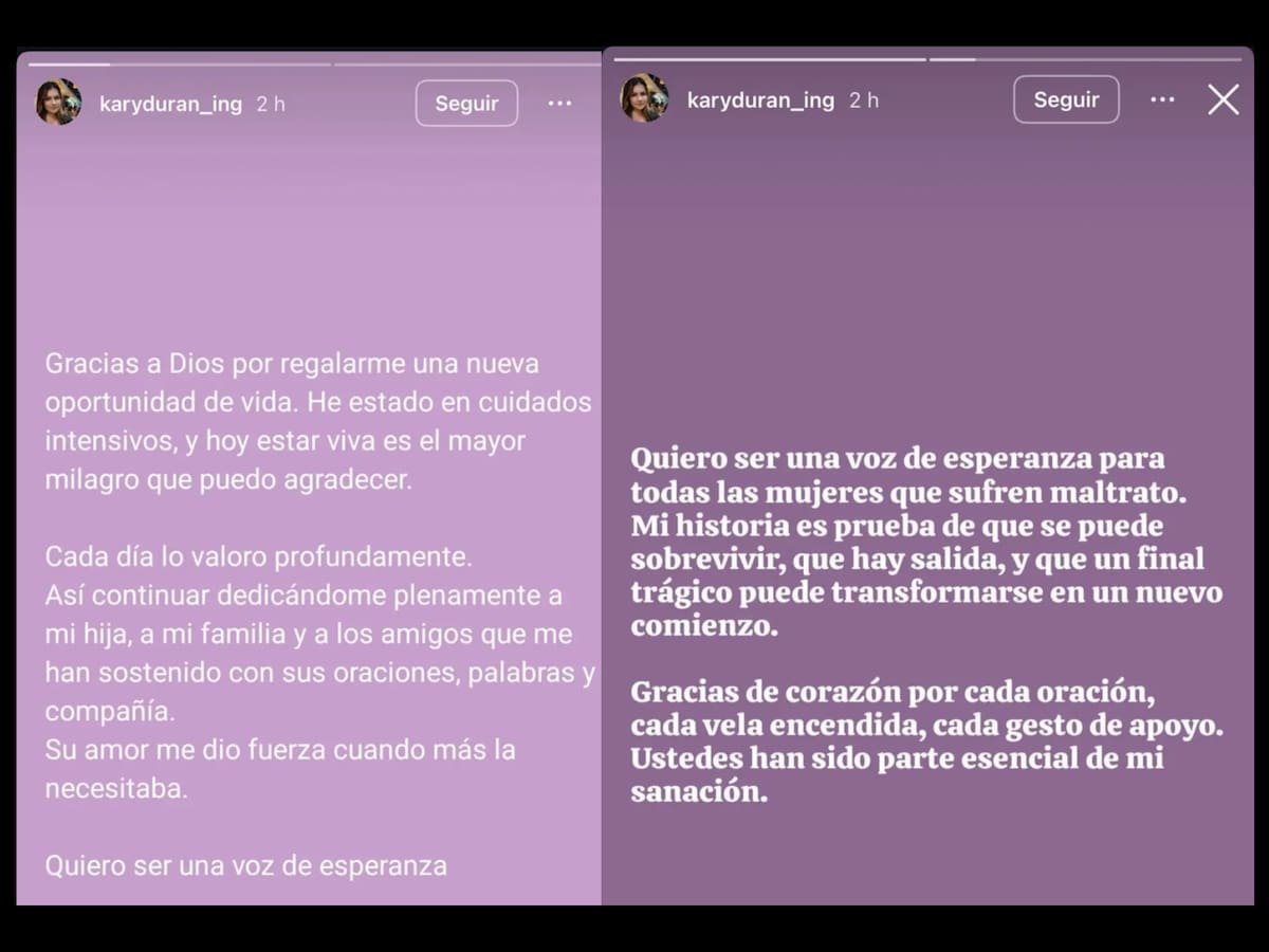 Fabiana Karina Rincón agradeció por su vida y envió un mensaje de esperanza tras sobrevivir a un intento de feminicidio en Bogotá. Foto: Redes Sociales.