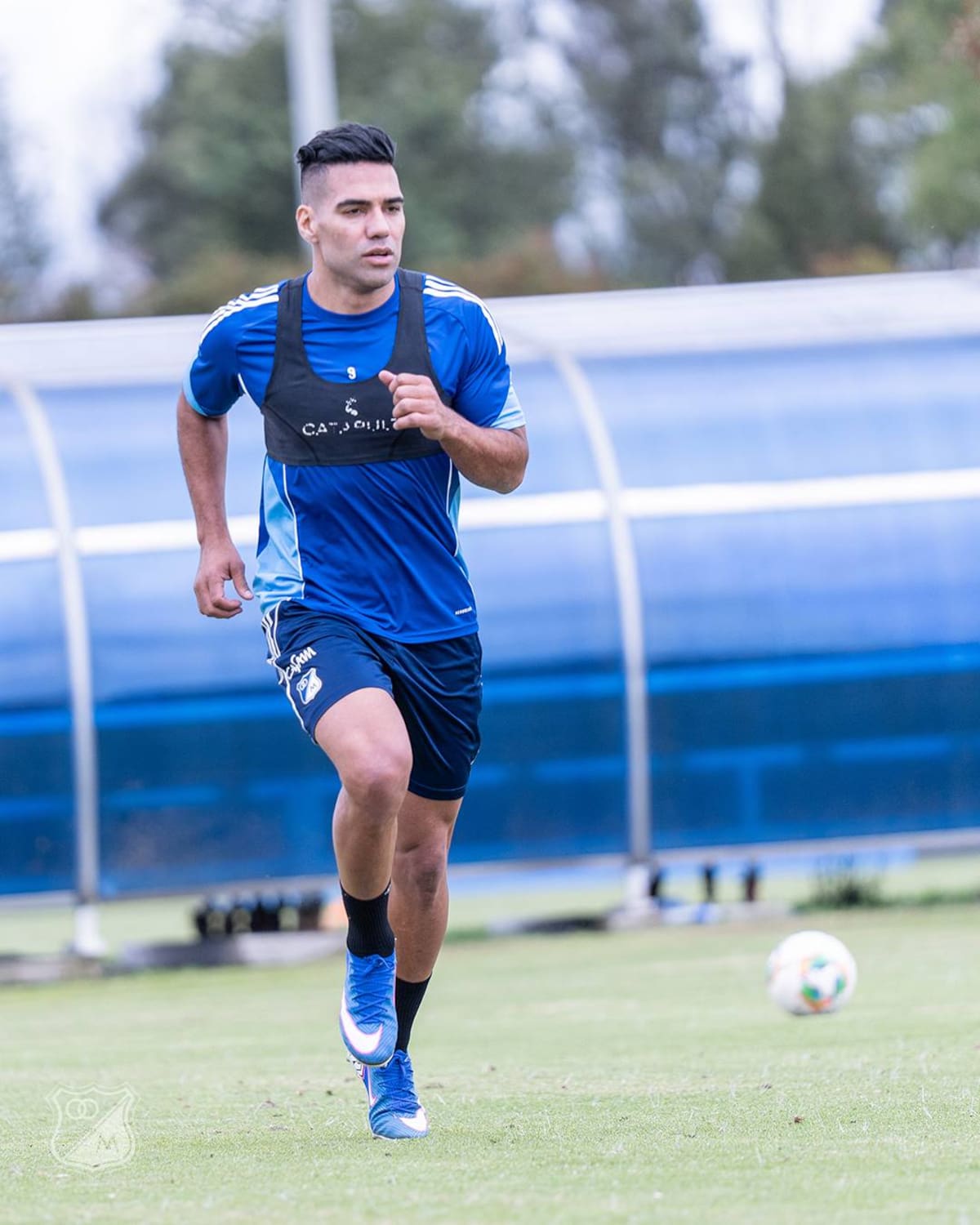 Falcao García estará alejado de los campos de juego luego de sufrir una fractura en el arco cigomático. Foto: Millonarios.