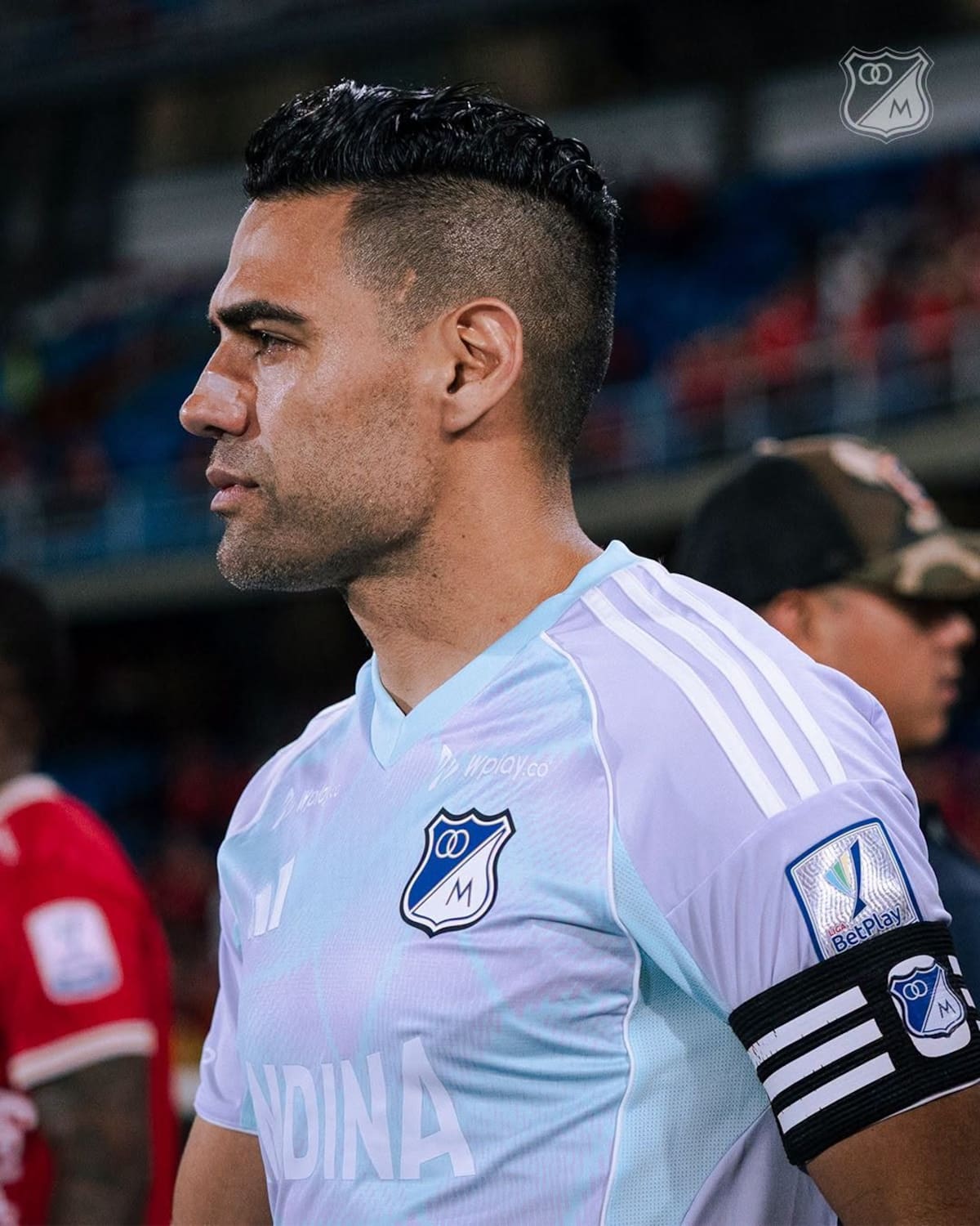 Falcao García estará alejado de los campos de juego luego de sufrir una fractura en el arco cigomático. Foto: Millonarios.