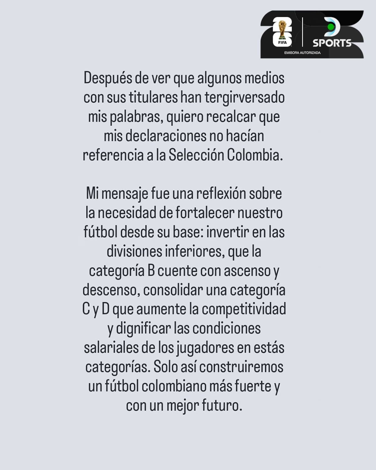 Falcao señala el verdadero problema del fútbol colombiano después del Mundial. /FOTO: Redes