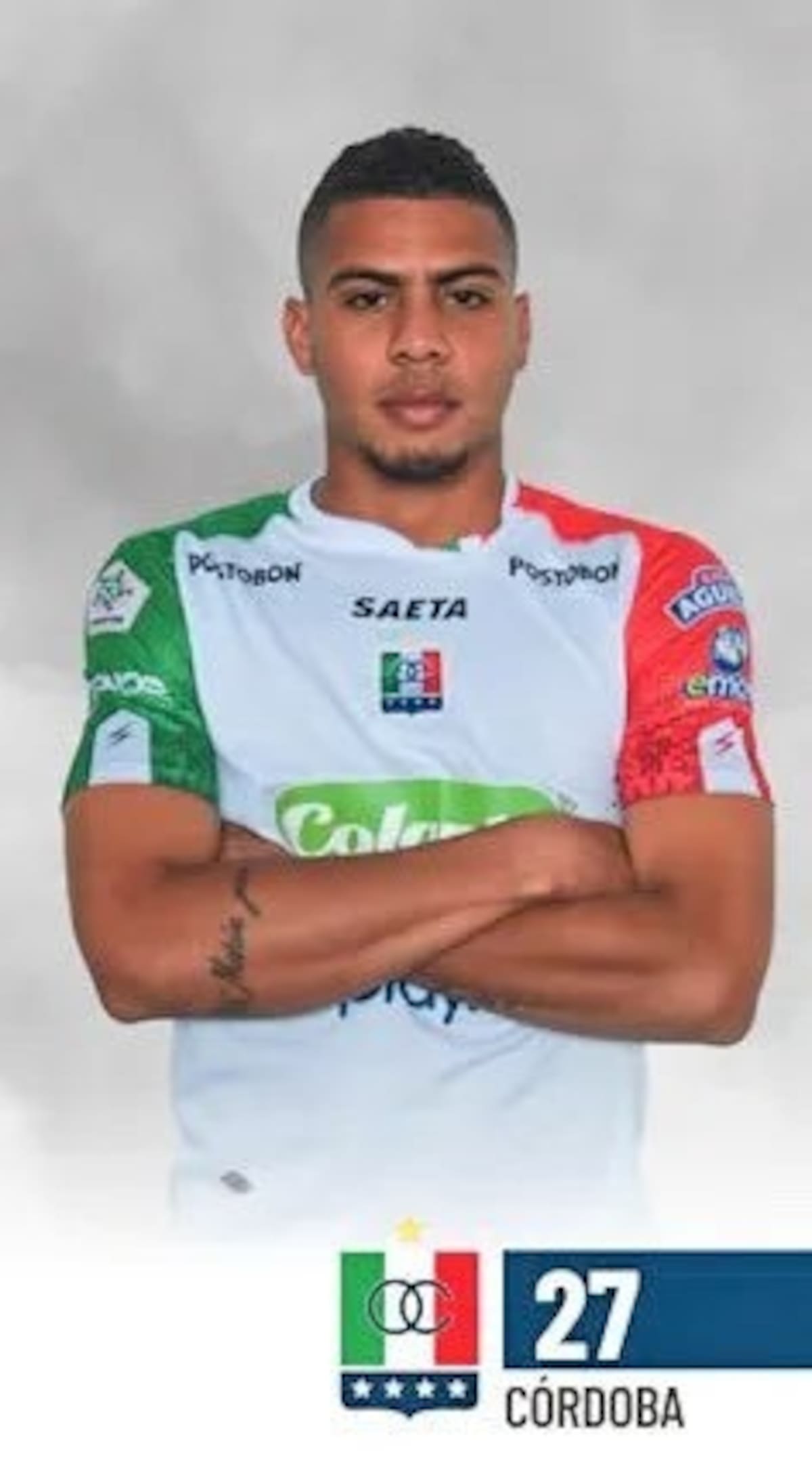Fallece el exfutbolista colombiano Bismar Córdoba a los 33 años por un cáncer. Foto: Once Caldas