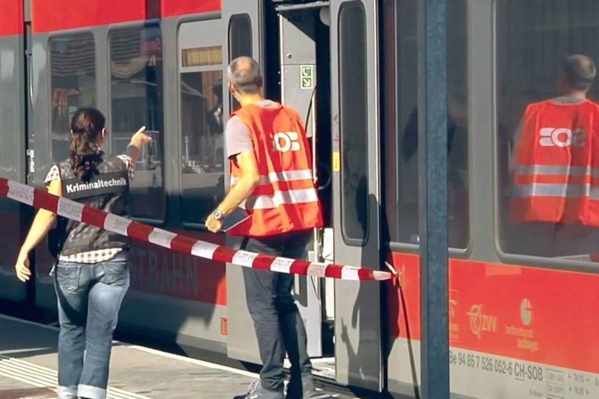 En el momento del ataque, el tren estaba llegando a la estación de Salez y circulaba entre las fronteras de Suiza, Austria y Liechtenstein. (Foto: EFE/VANGUARDIA LIBERAL )