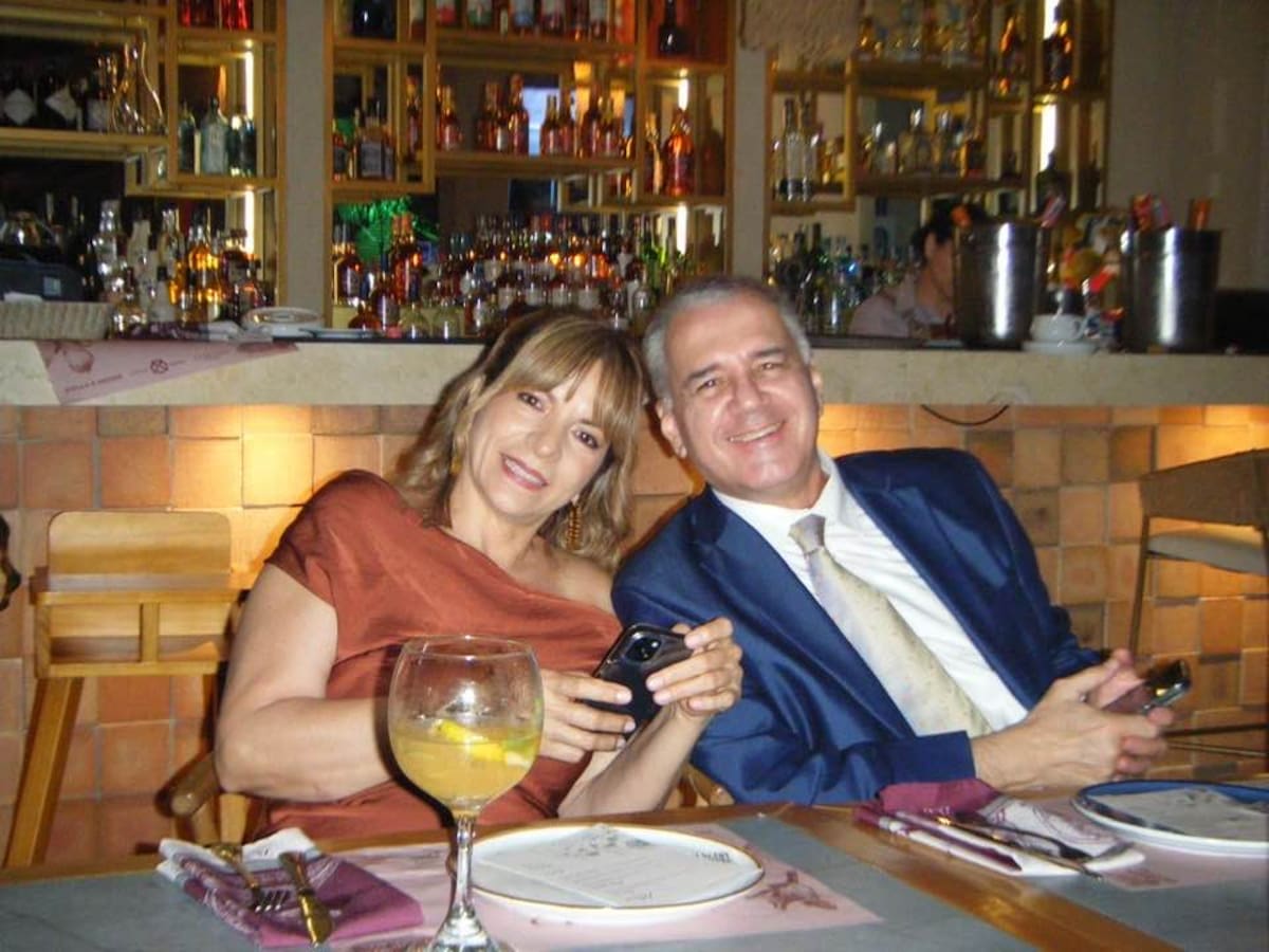 Jairo Hernán Saavedra y su esposa Victoria Caicedo.
Foto: redes sociales.