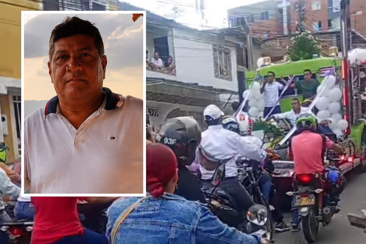 Familiares, amigos y vecinos acompañaron la multitudinaria caravana con la que despidieron a Virgilio Bueno Carrillo en Floridablanca.
