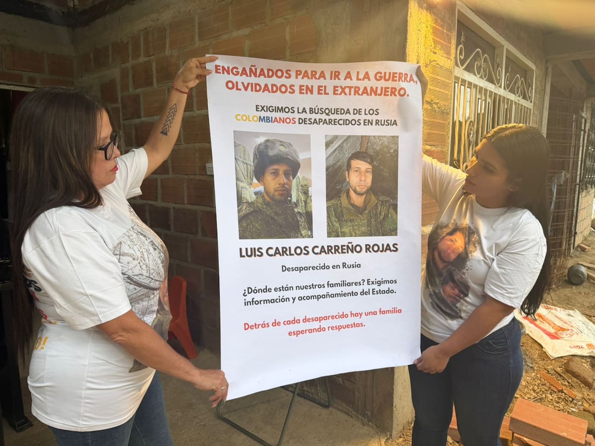 Familiares de colombianos desaparecidos en la guerra entre Rusia y Ucrania exigen respuestas sobre el paradero de sus seres queridos.