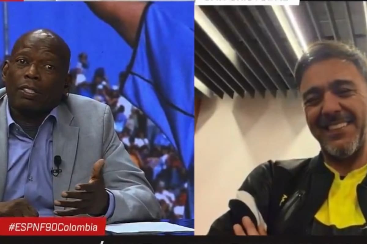 Faustino Asprilla y Álvaro Recoba revivieron aquella polémica definición de las Eliminatorias Sudamericanas al Mundial de 2002. Foto: Captura de pantalla.