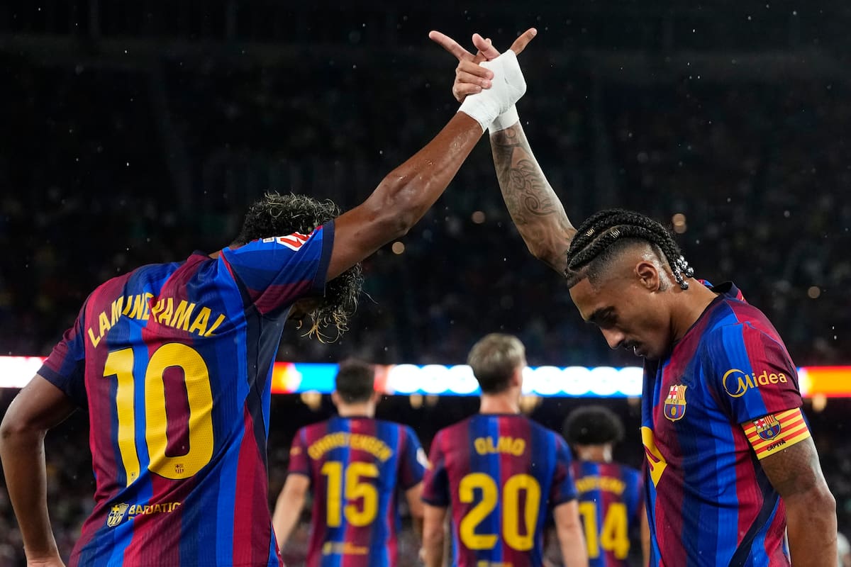 Barcelona goleó a Racing de Santander en la fecha 6 de LaLiga y es líder con pleno de victorias. //Foto, EFE: Enric Fontcuberta