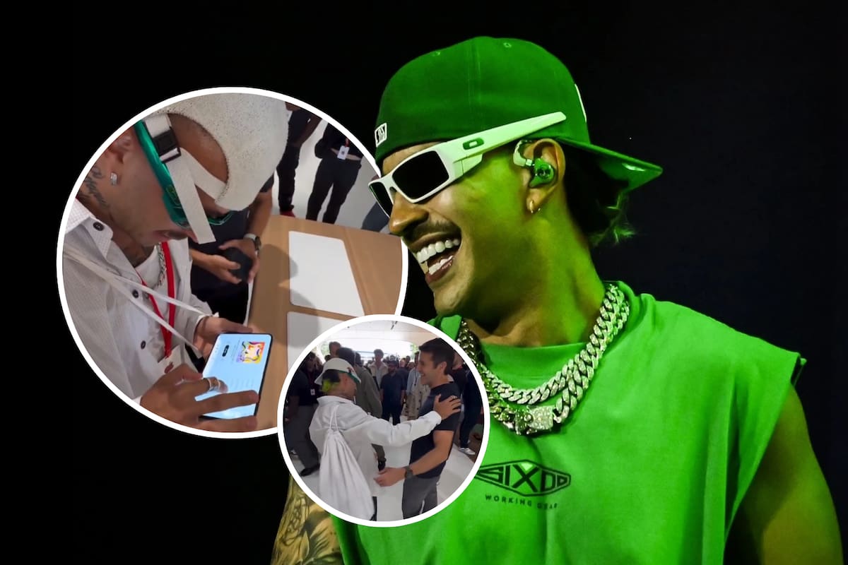 Feid dijo presente en la presentación anual de Apple, donde la compañía reveló su nueva generación de productos. Foto: redes sociales / recreada