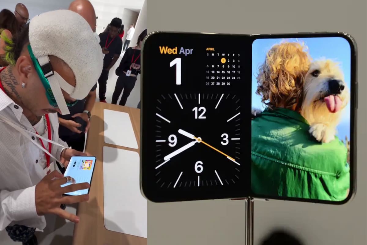 Feid en el lanzamiento del Iphone Duo de Apple Event. Foto: redes sociales