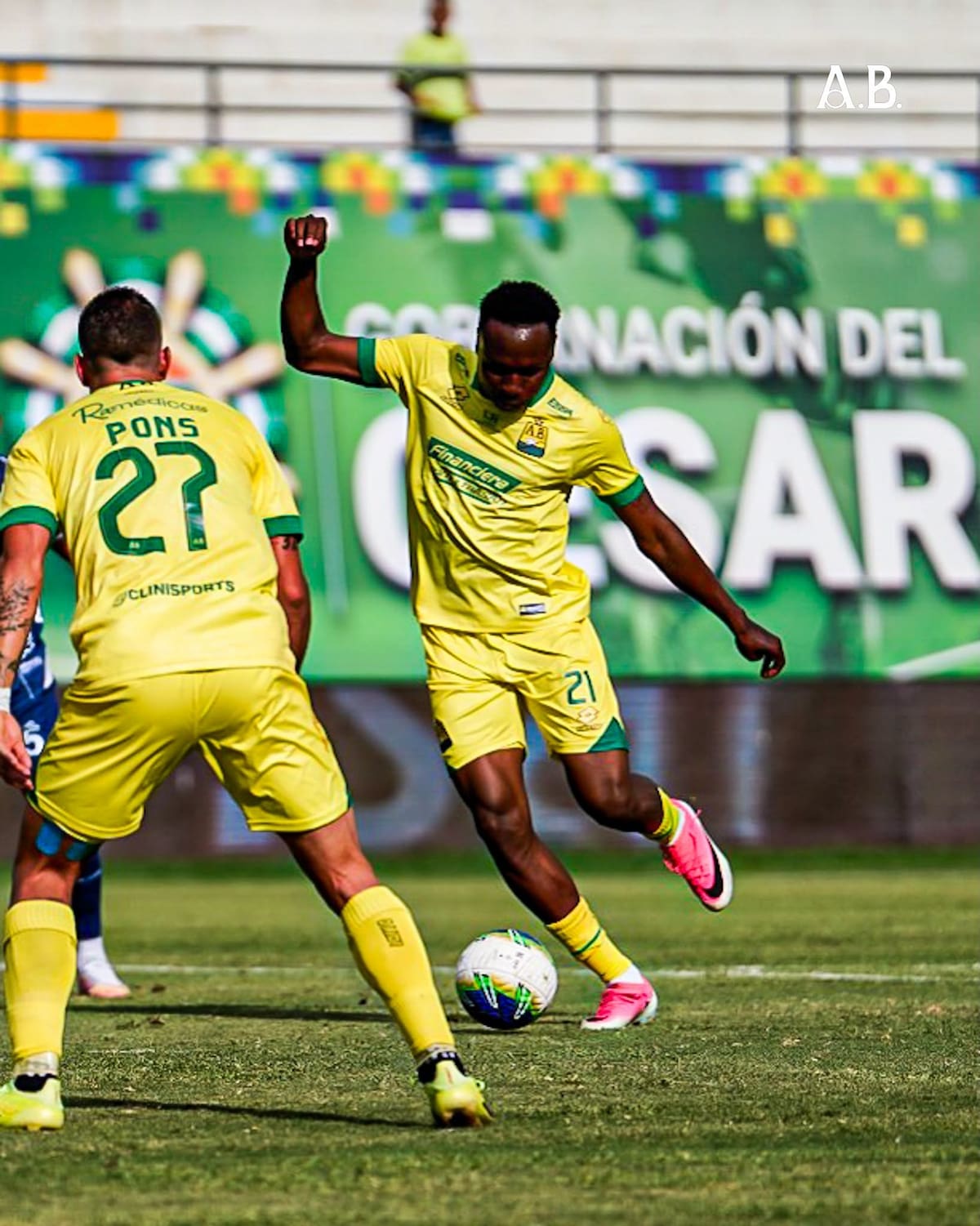 Félix Charrupí abrió el marcador del partido entre Atlético Bucaramanga y Alianza. Foto: Atlético Bucaramanga.
