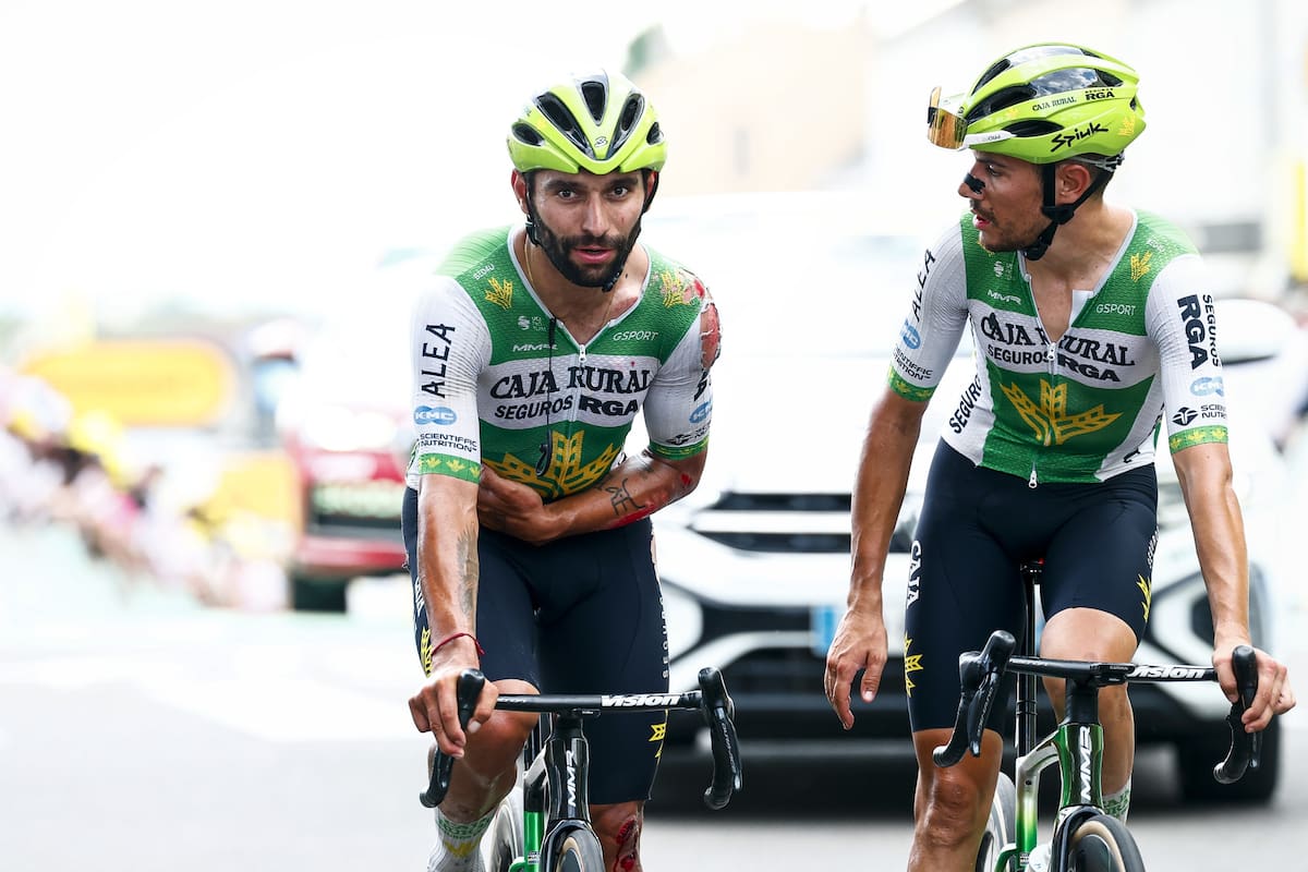 Fernando Gaviria abandona el Tour de Francia 2026: la dura lesión que frenó al colombiano cuando iba por la victoria. Foto: Caja Rural