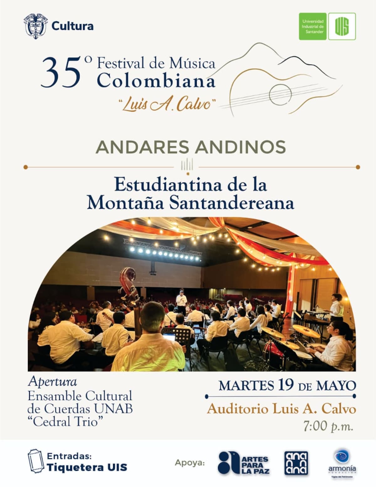 El 35° Festival de Música Colombiana “Luis A. Calvo” comenzará con un homenaje a los sonidos de la región andina.